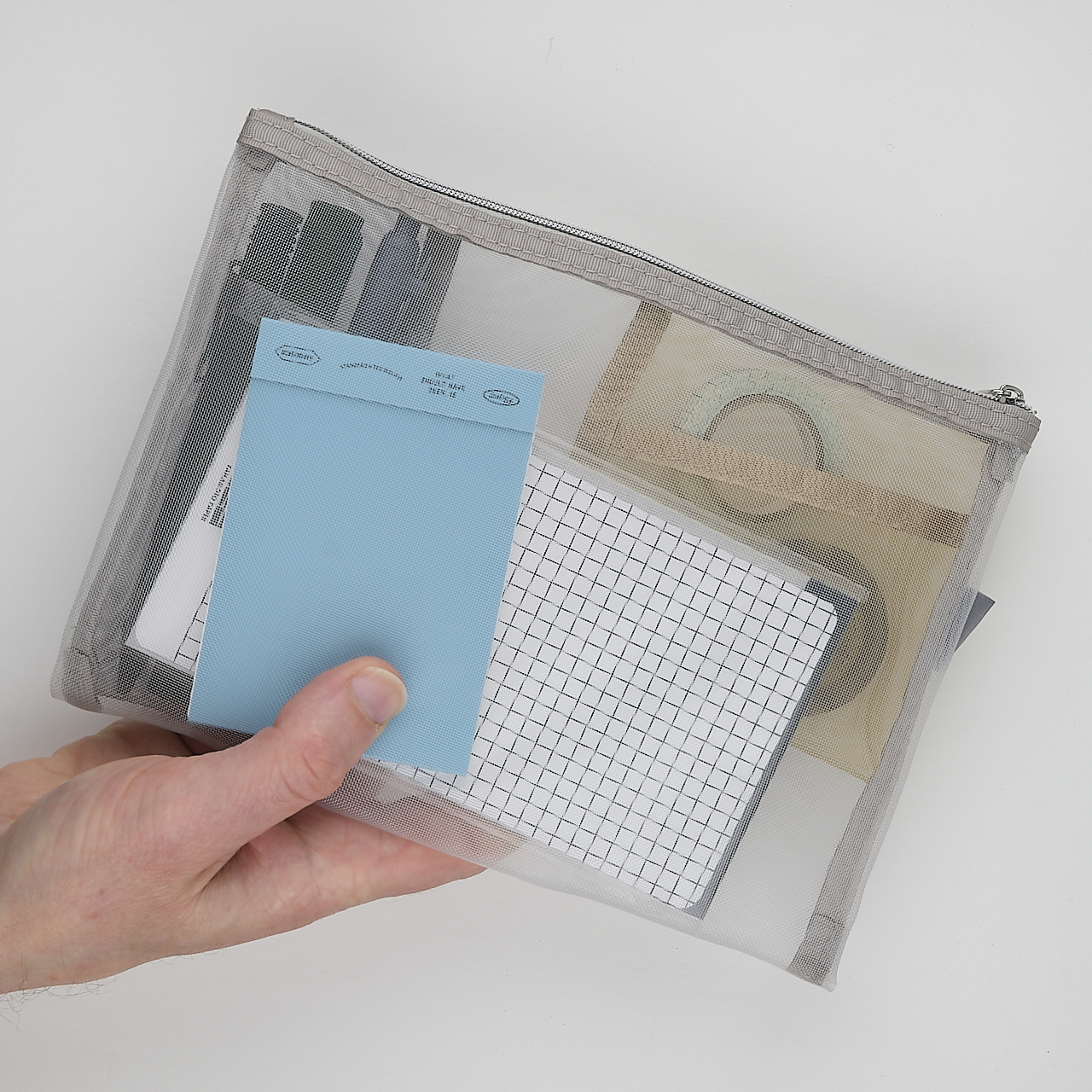 Midori Mäppchen Pen & Tool Pouch Mesh grau (B6)