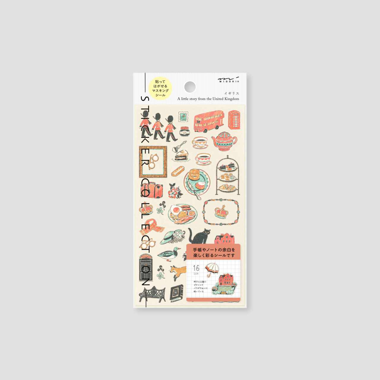 Midori Sticker Kollektion Britische Motive