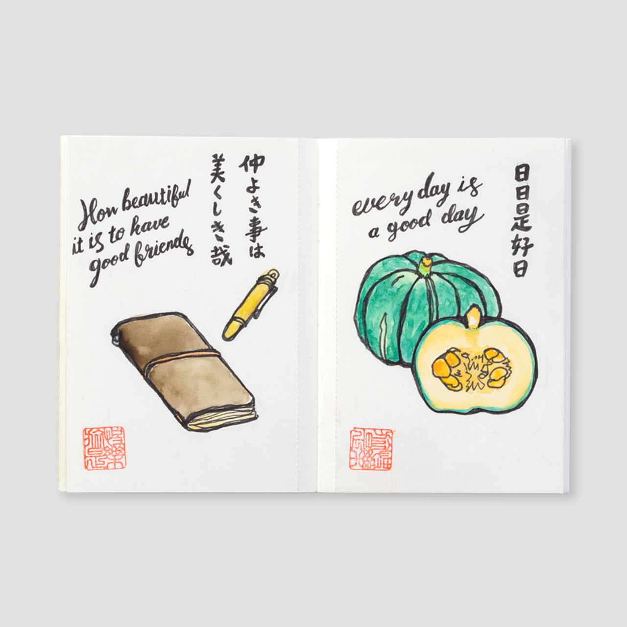 Traveler's Notebook Passport "015" aquarell