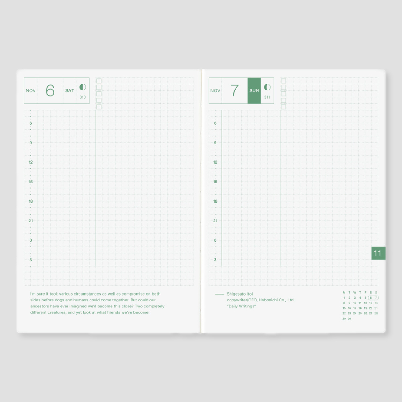 Hobonichi Planer Techo 2027 Original Book (A6, eng.)