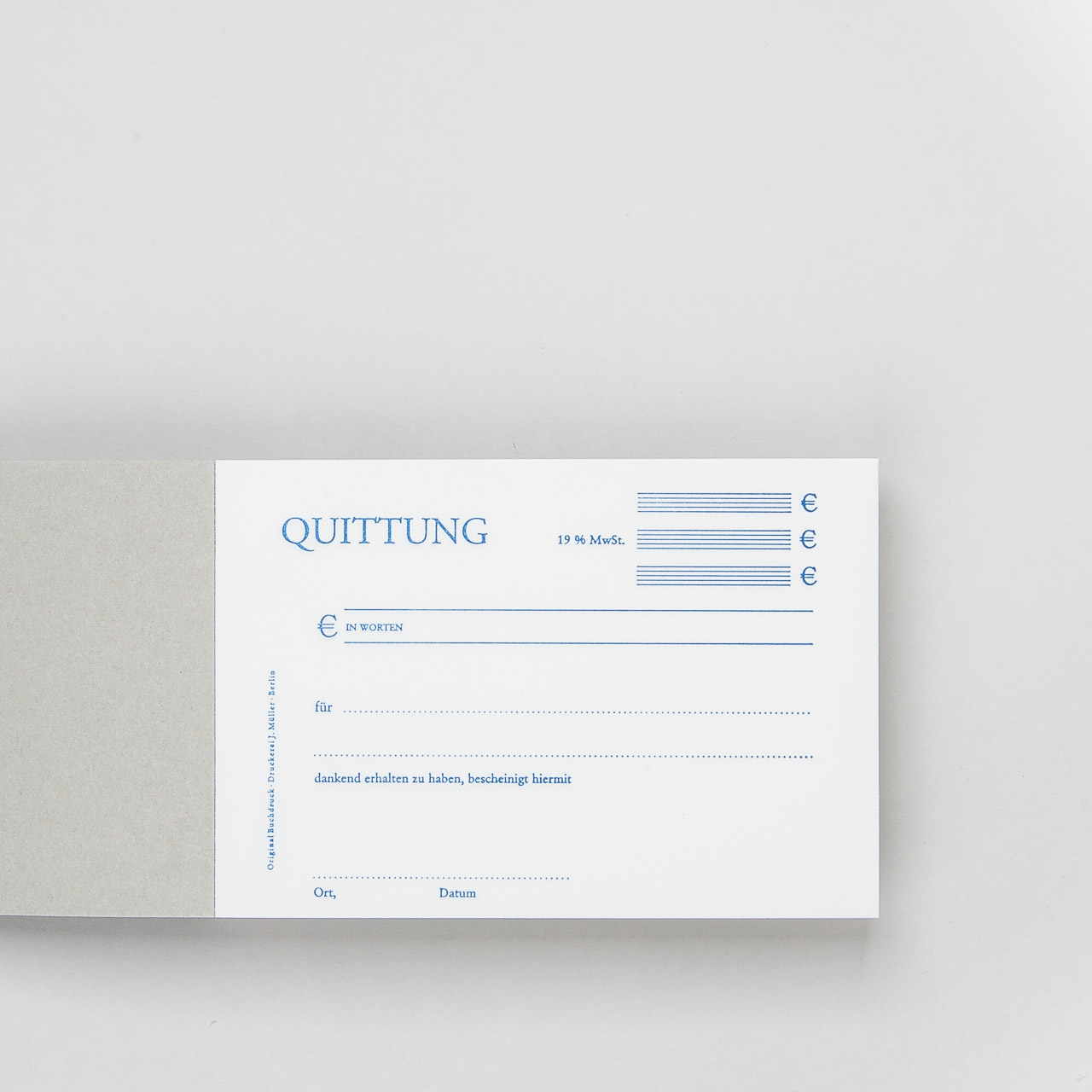 Letterpress Quittungsblock