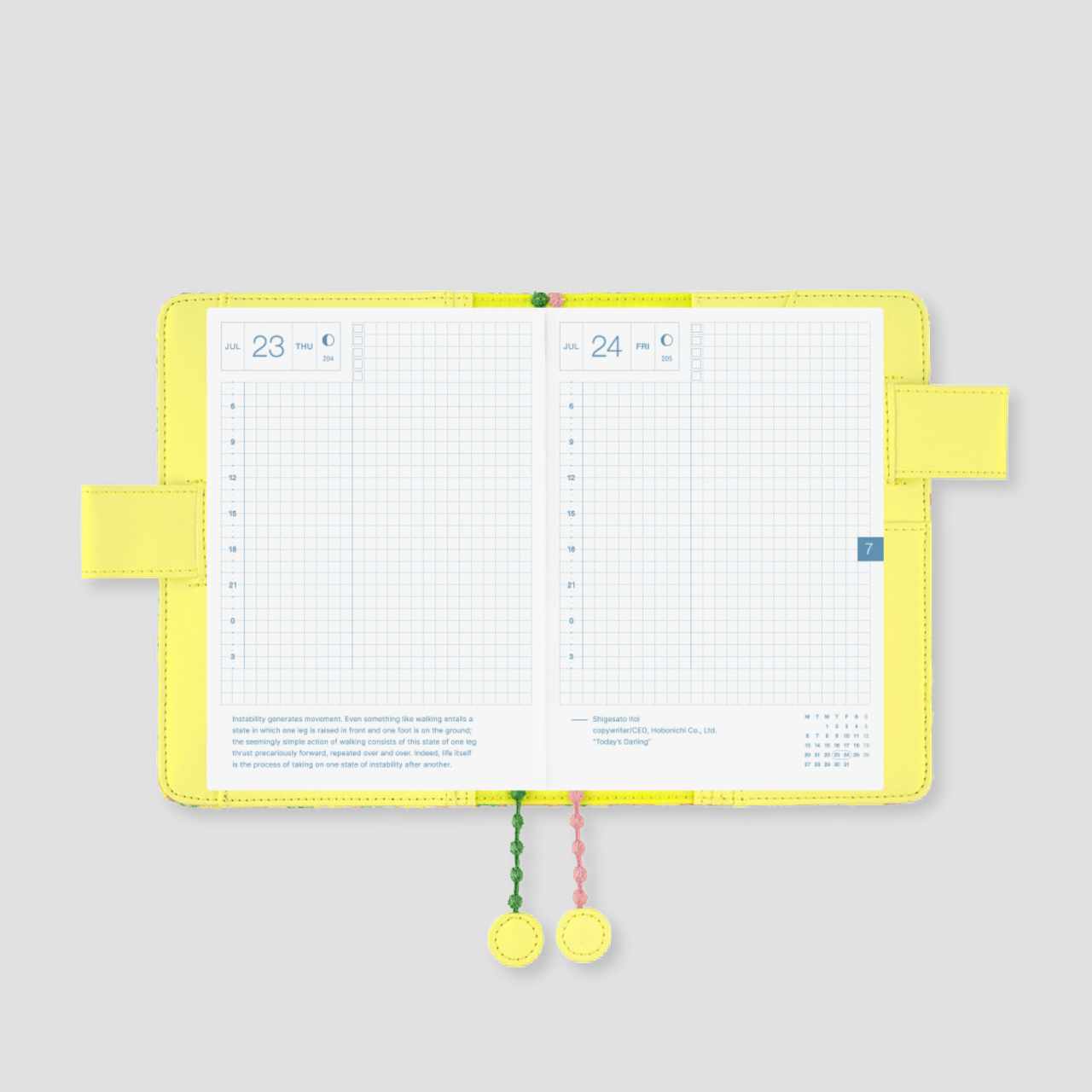 Hobonichi Cover minä perhonen: skyful - gelb (A6)