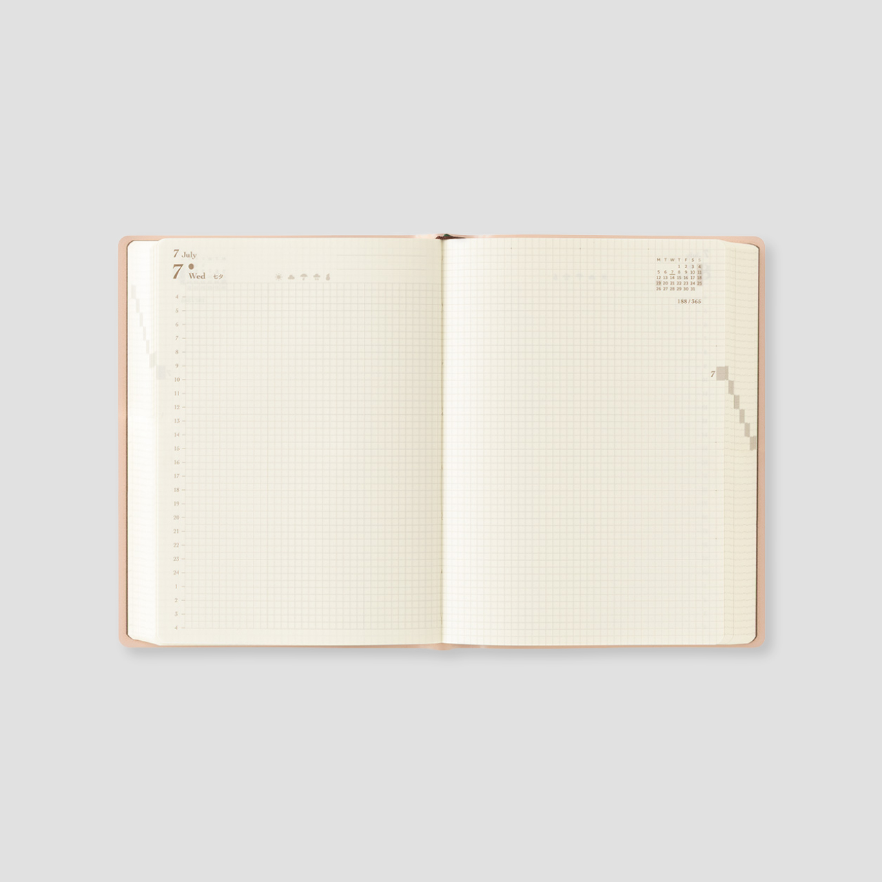 Midori Diary hibino 2027 pink (A6)
