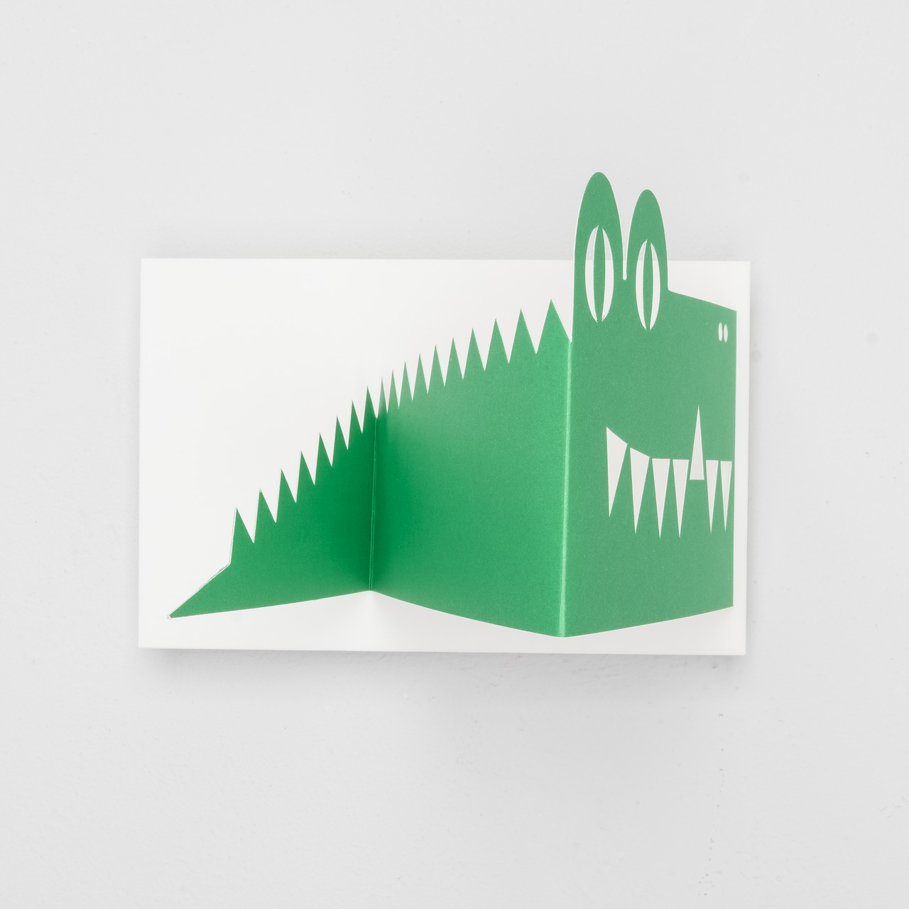Klappkarte im Die-Cut Krokodil