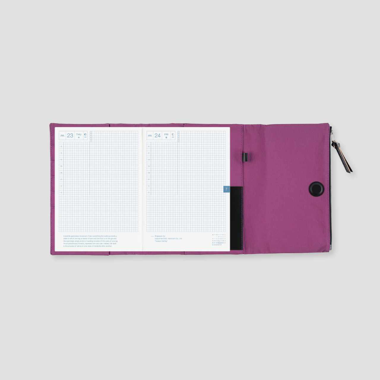 Hobonichi Cover Tragen - purpur (A5)