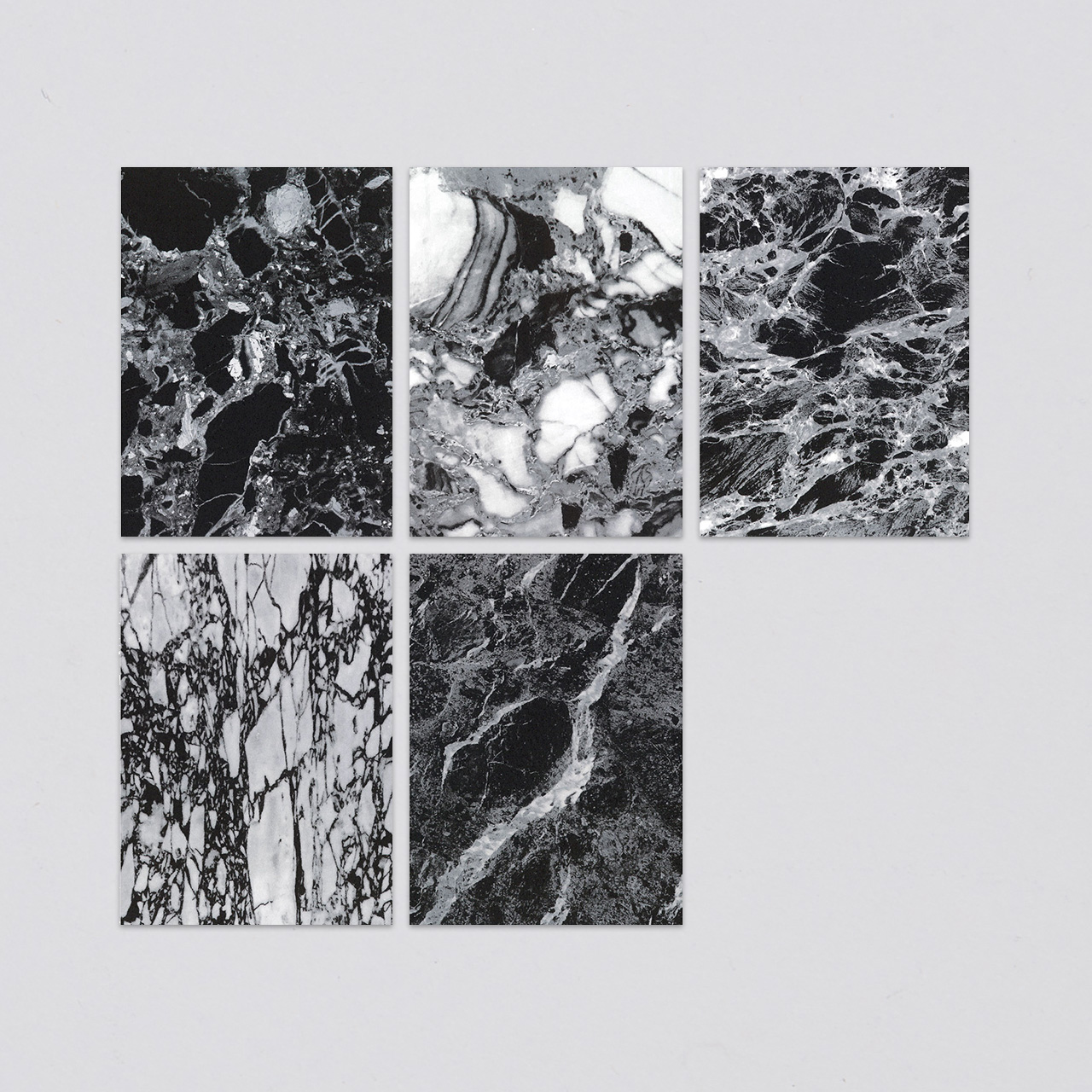 Bienvenue Publishing Karten Set Black Reflection (5 St.)