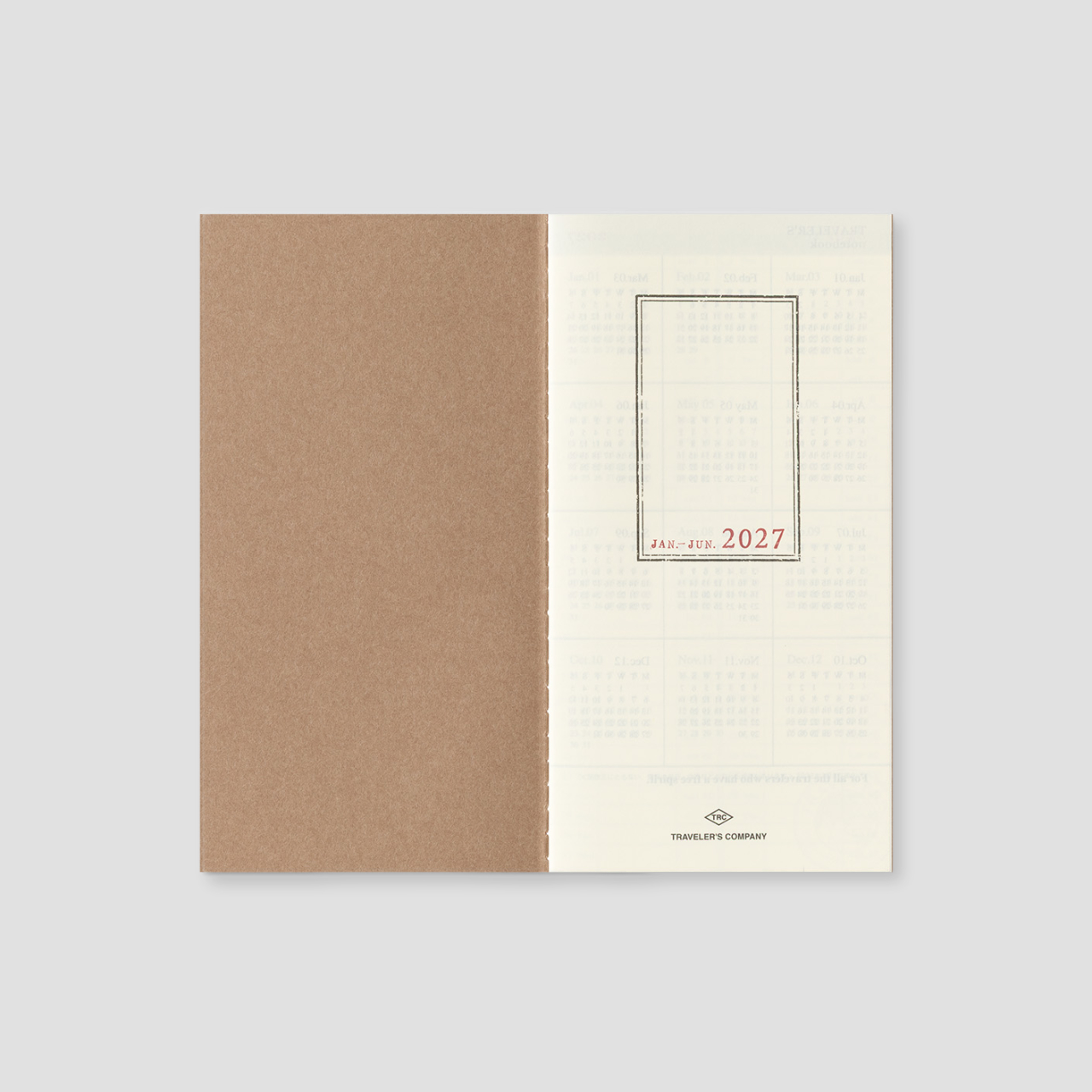 Traveler's Notebook Regular 2027 Wochenkalender vertikal