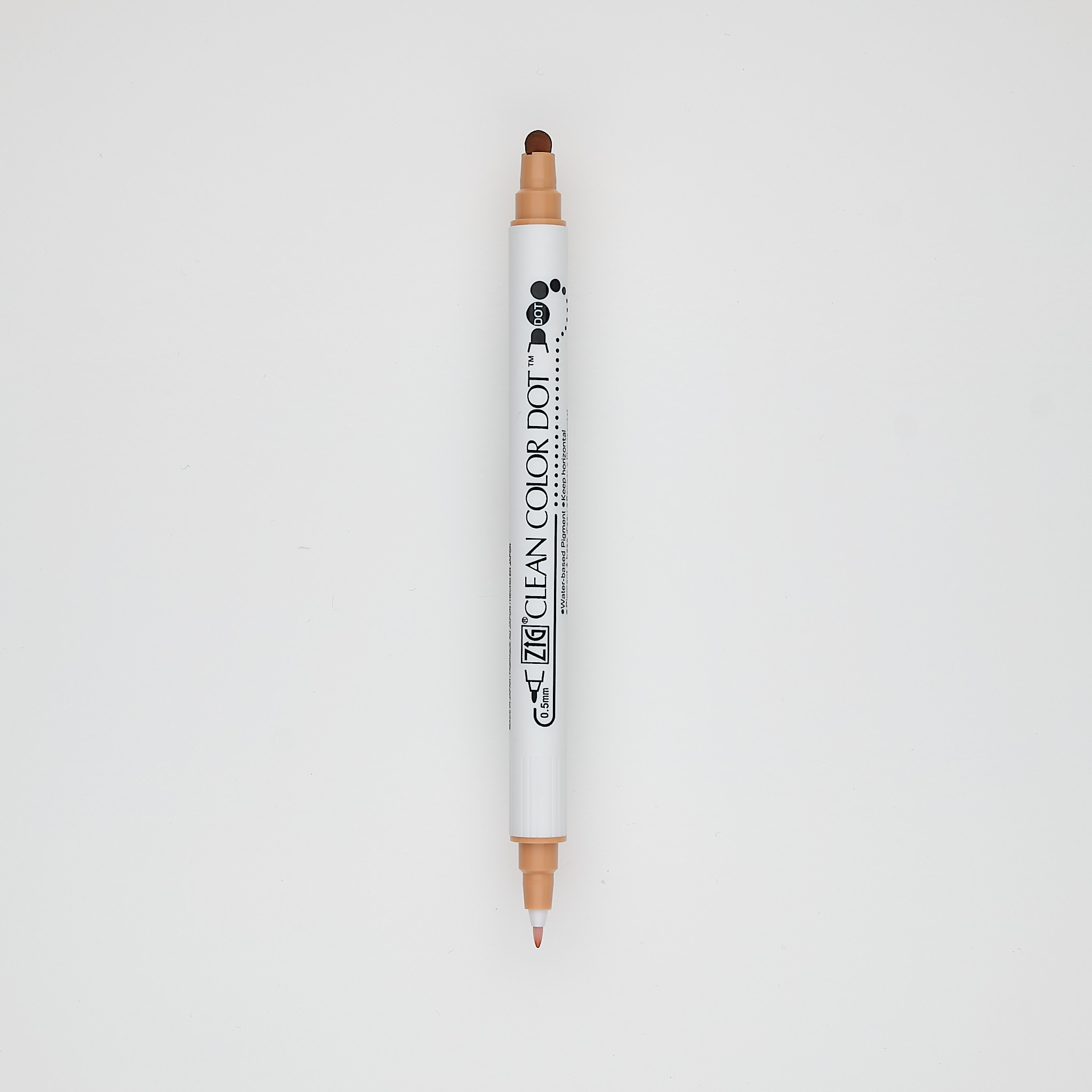 Kuretake Textmarker ZIG Clean Dot Color hellbraun