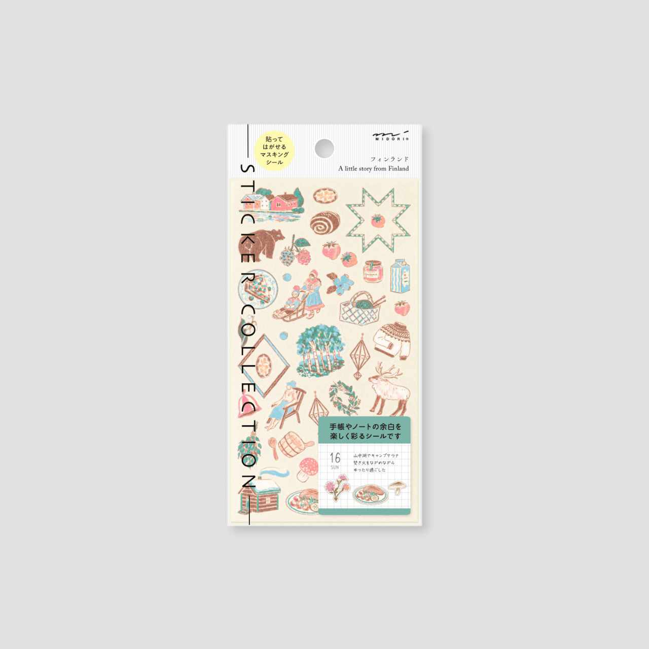 Midori Sticker Kollektion Finnische Motive
