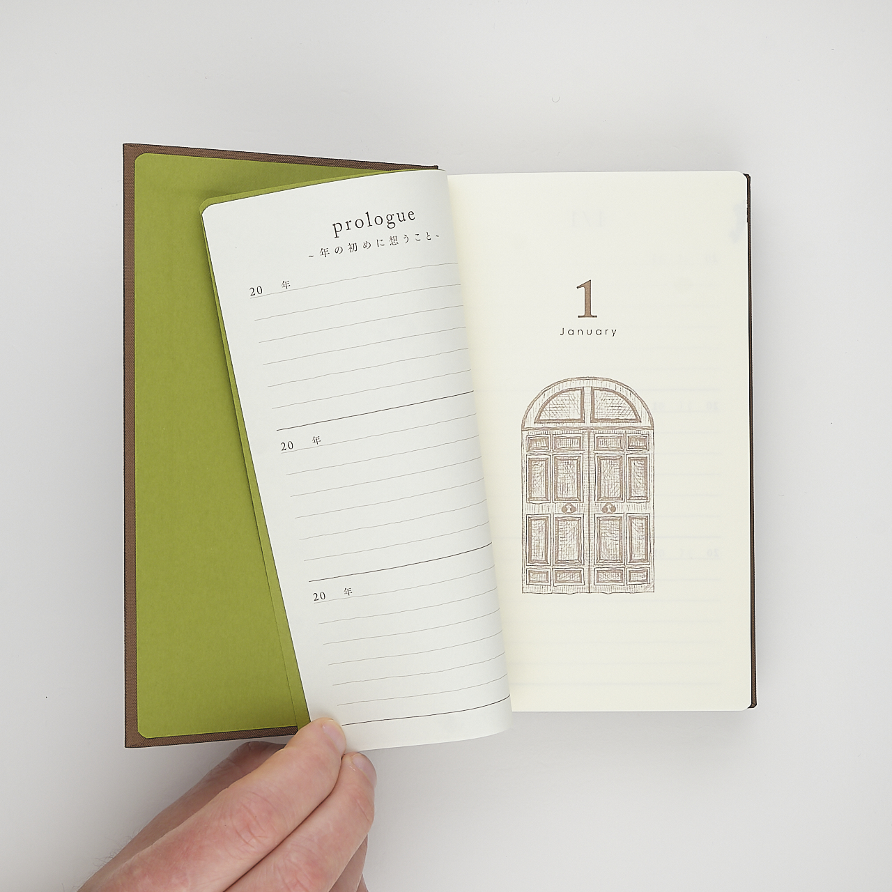 Midori 3-Jahre-Kalender Gate braun