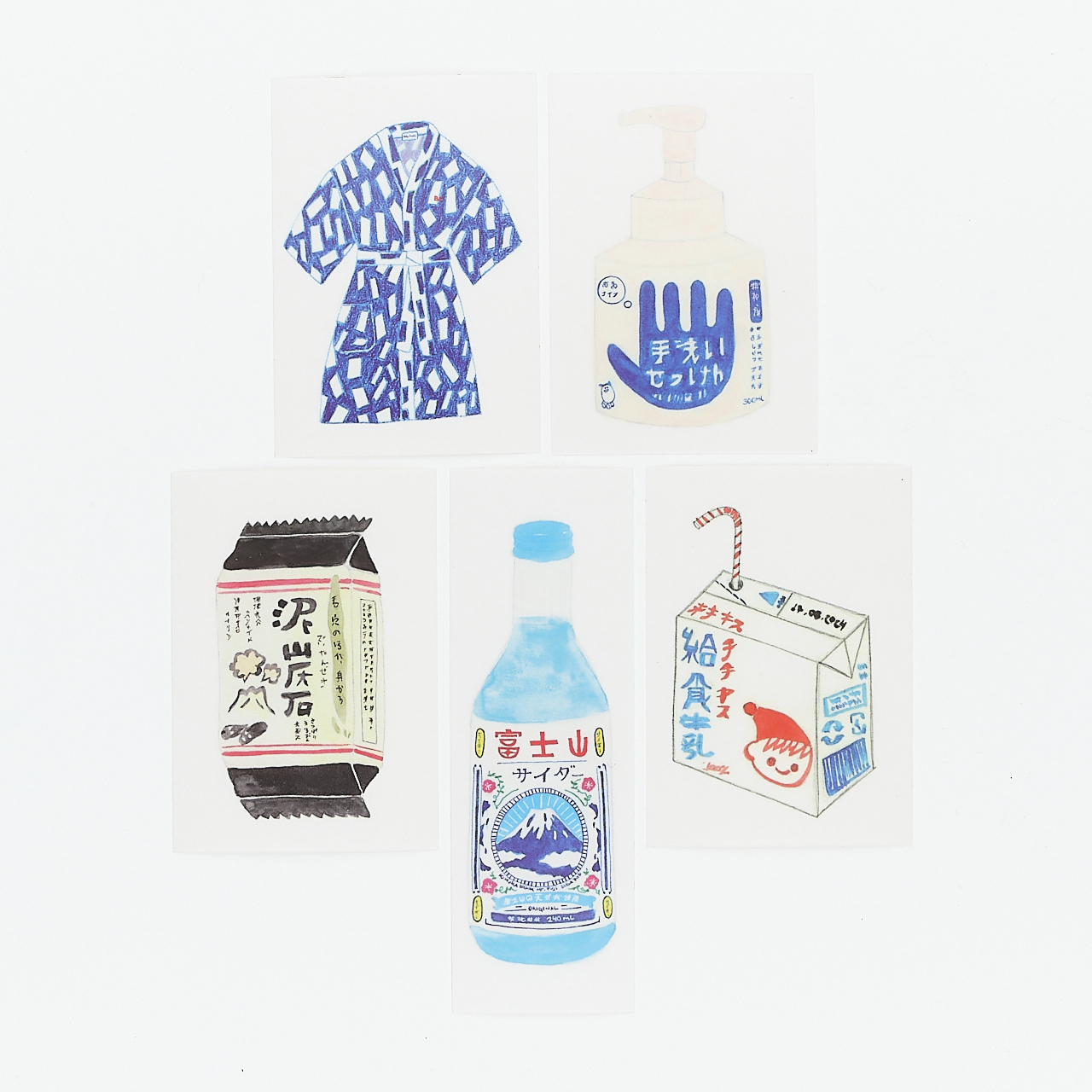 Melina Pecharki Klebebilder Sticker Set blau