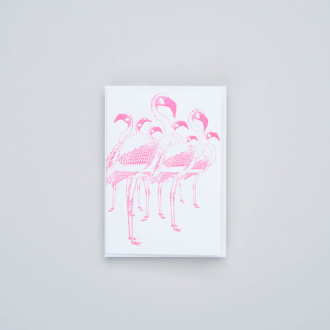 Letterpress Klappkarte "Flamingo"