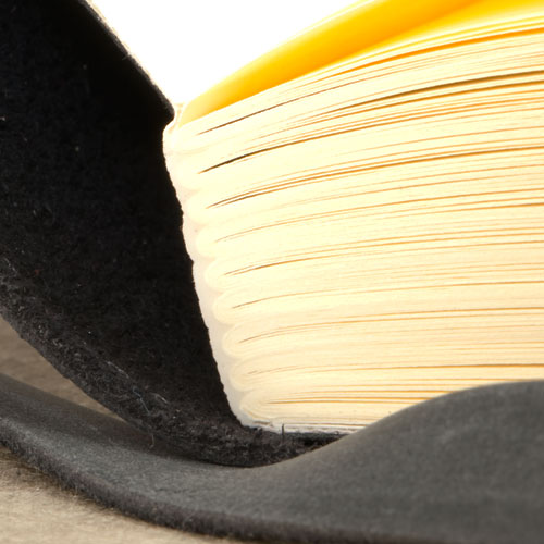 Papoutsi Notizbuch A5 "Poet II" aus schwarzem High Chaparral Leder zum Wechseln