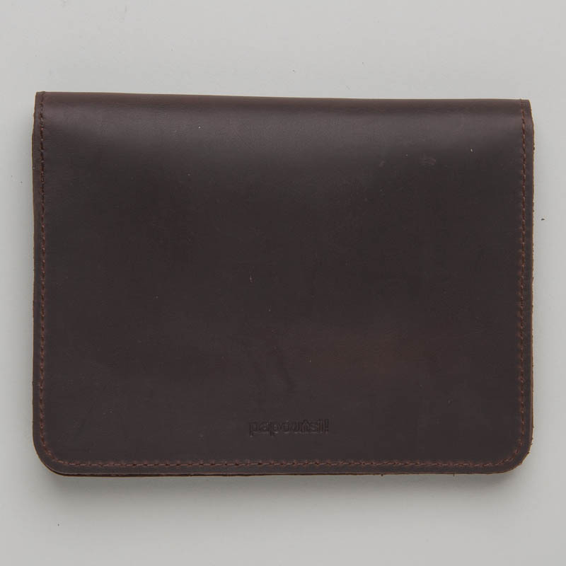 Papoutsi Borsa Geldbörse aus braunem High Chaparral Leder