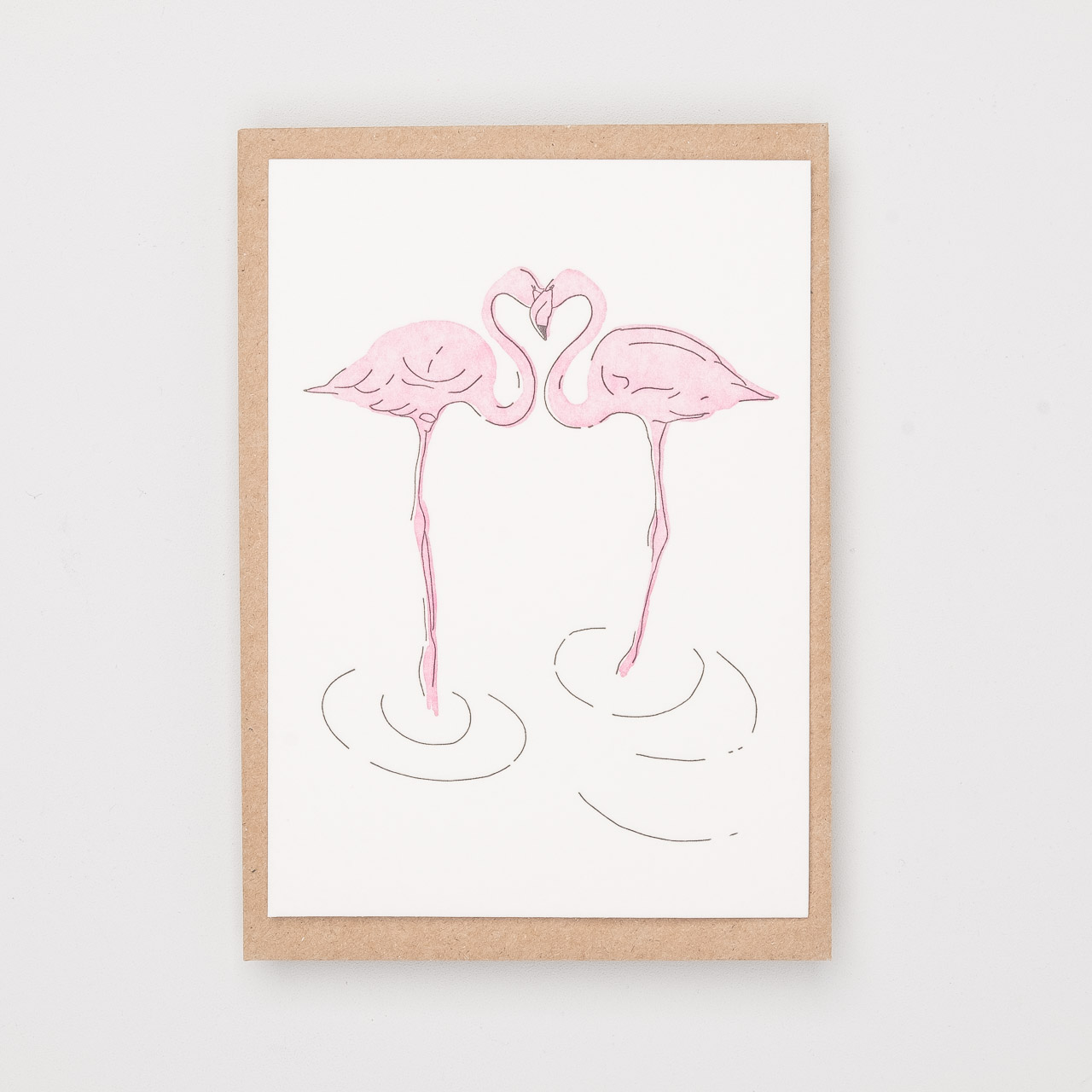 Grußkarte "Flamingo Love"