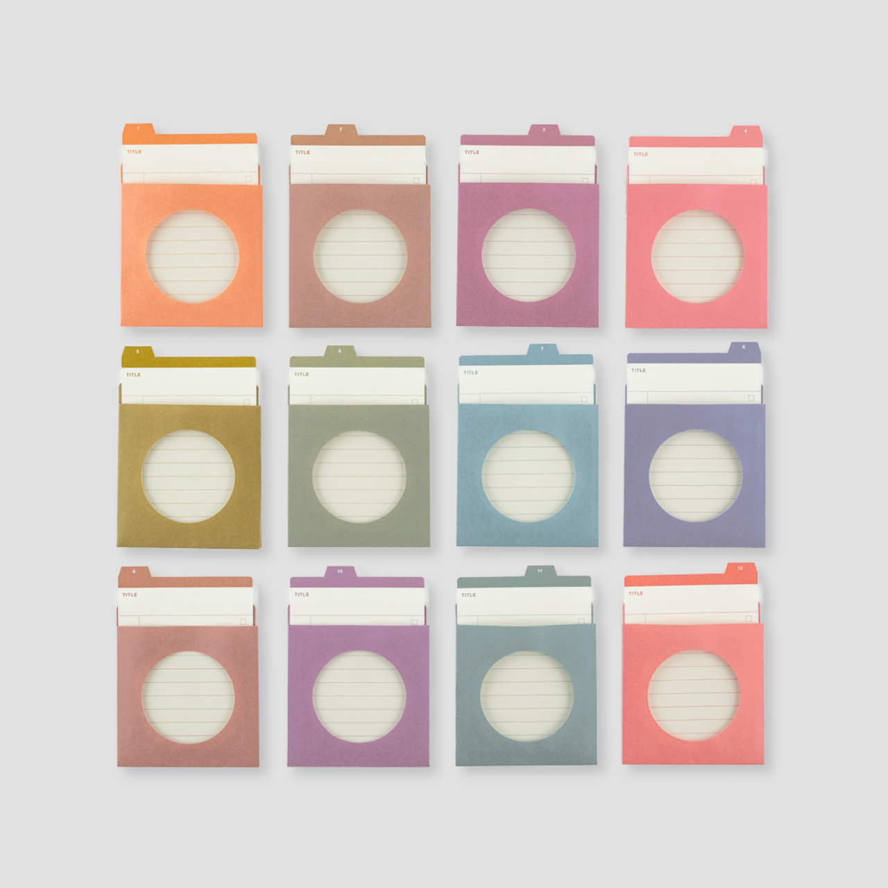 Hobonichi TSUKI no IRO: Registertaschen 12 Monate