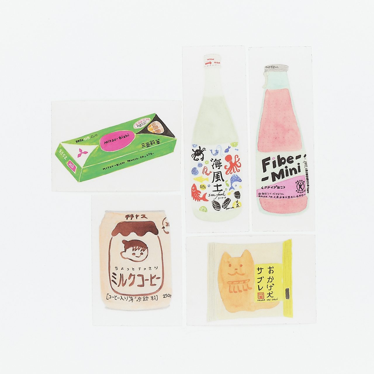 Melina Pecharki Klebebilder Sticker Set orange