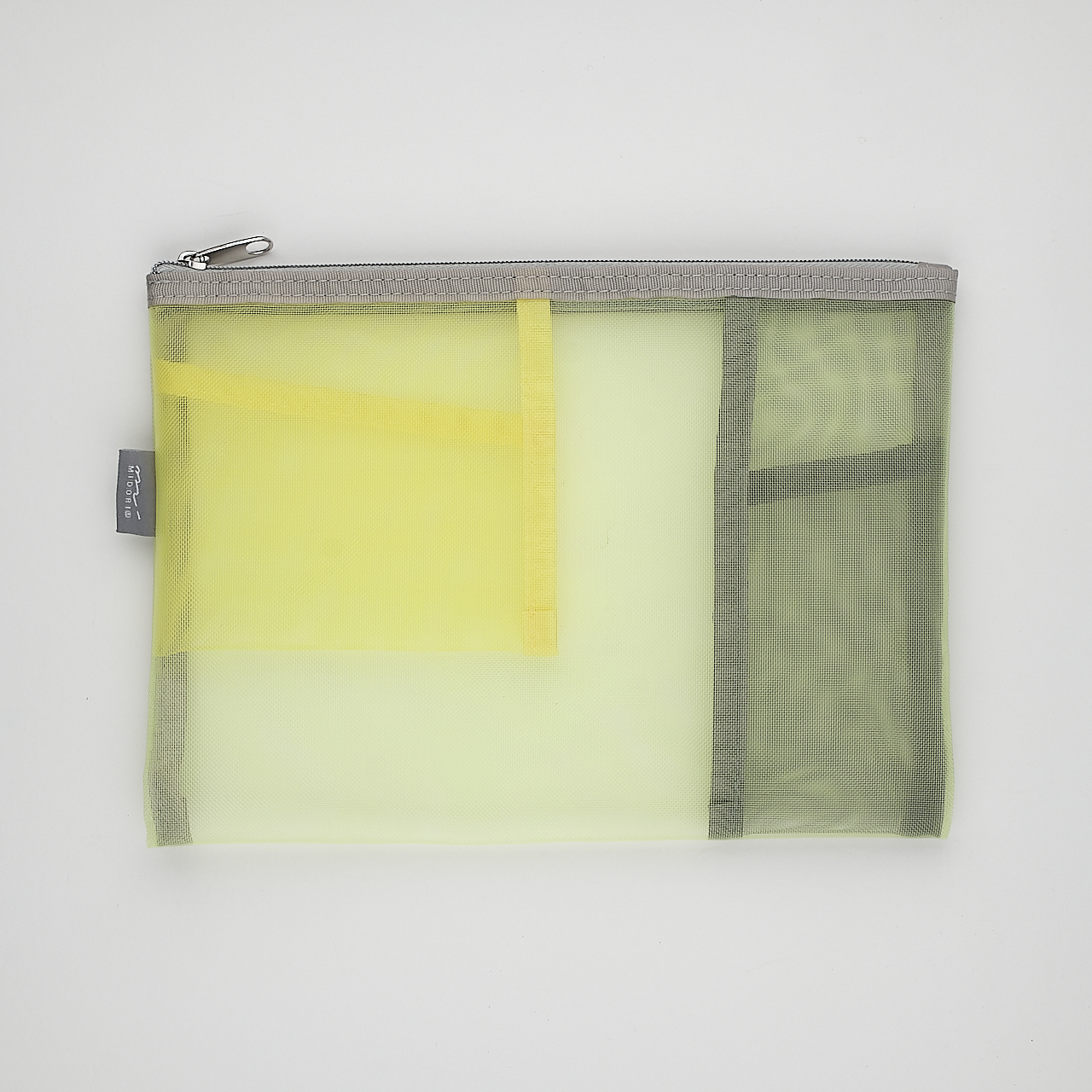 Midori Mäppchen Pen & Tool Pouch Mesh gelb grün (B6)