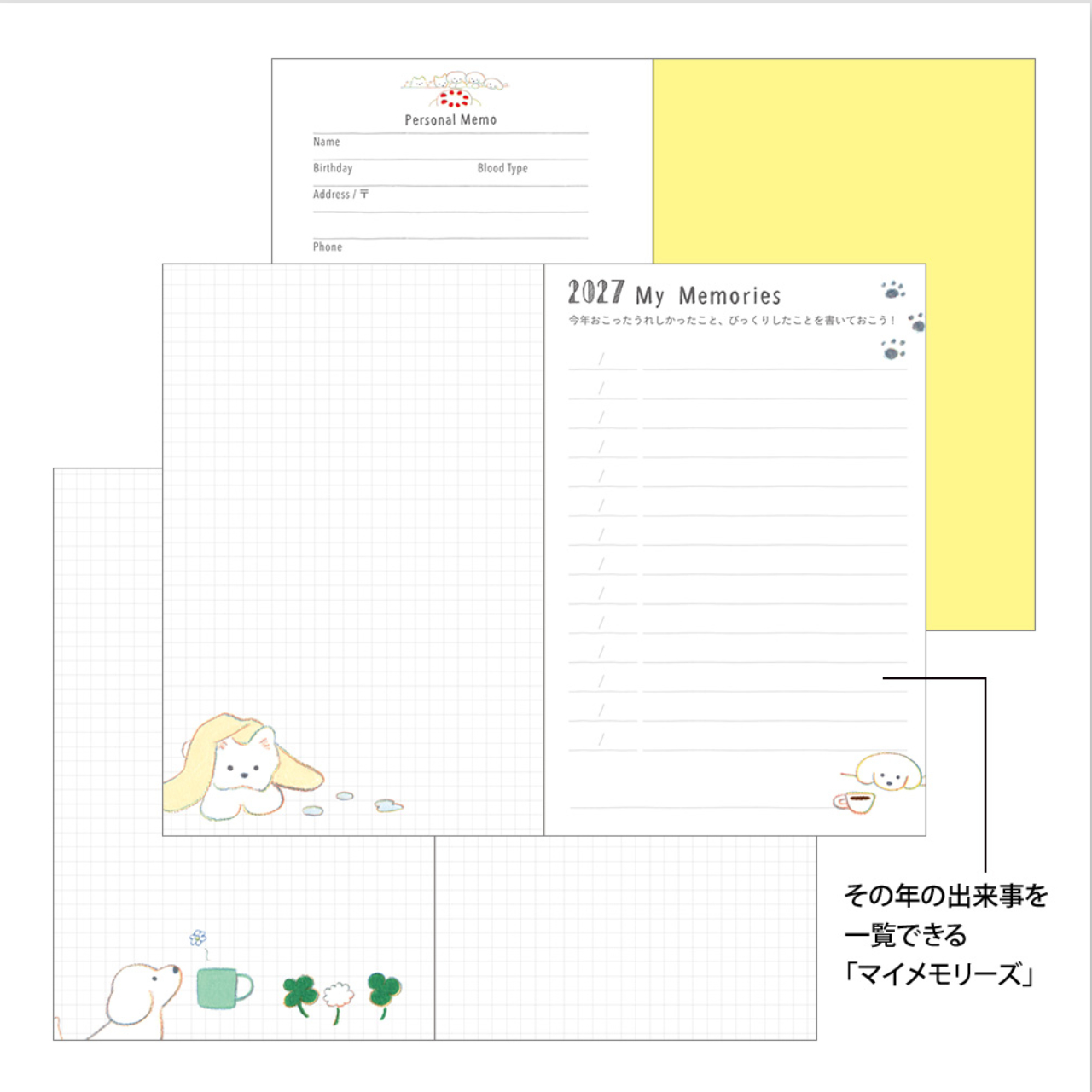 Midori Planer Pocket Diary Dog 2027 (Mini)