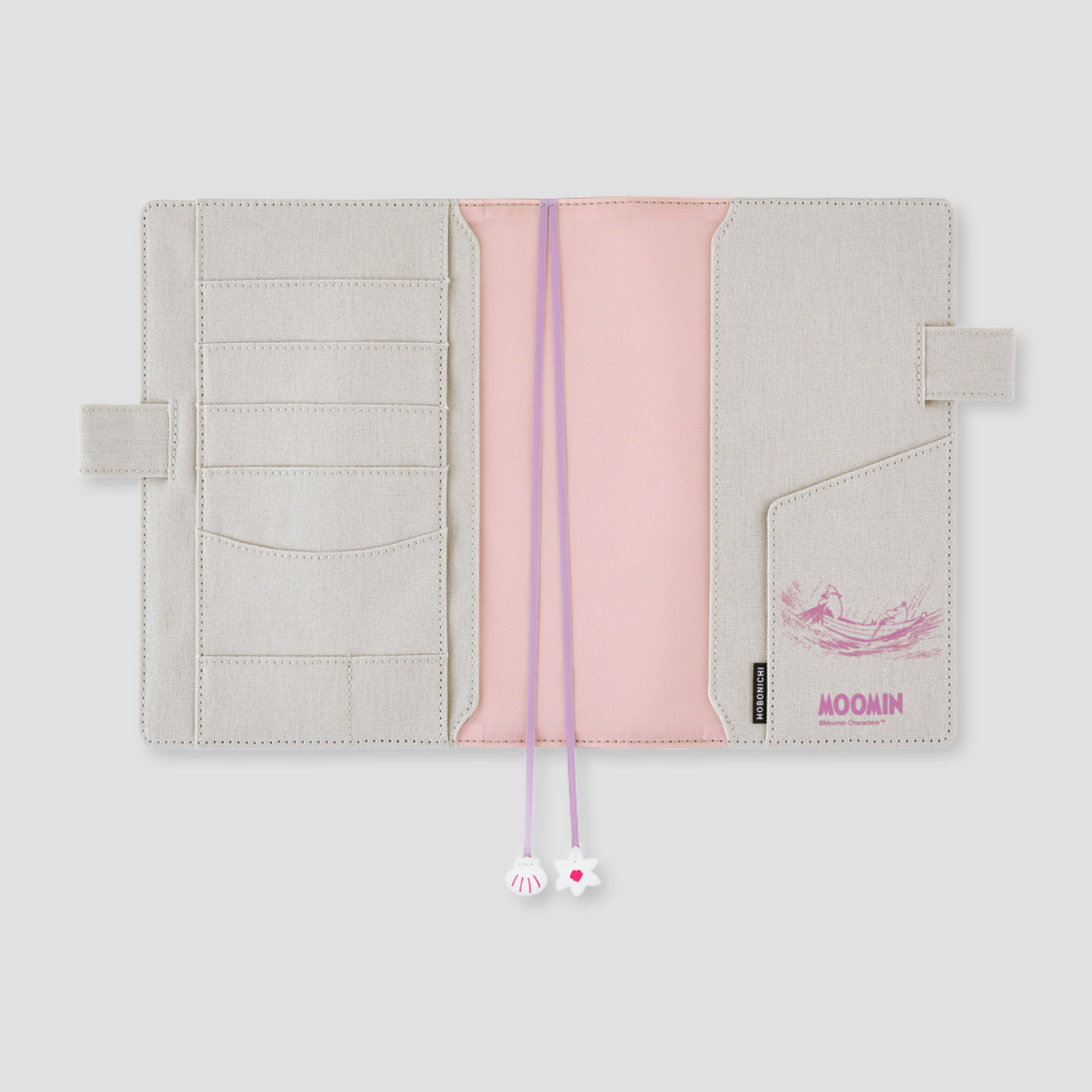 Hobonichi Cover Moomin: My Yard - Pink Gray (A5)