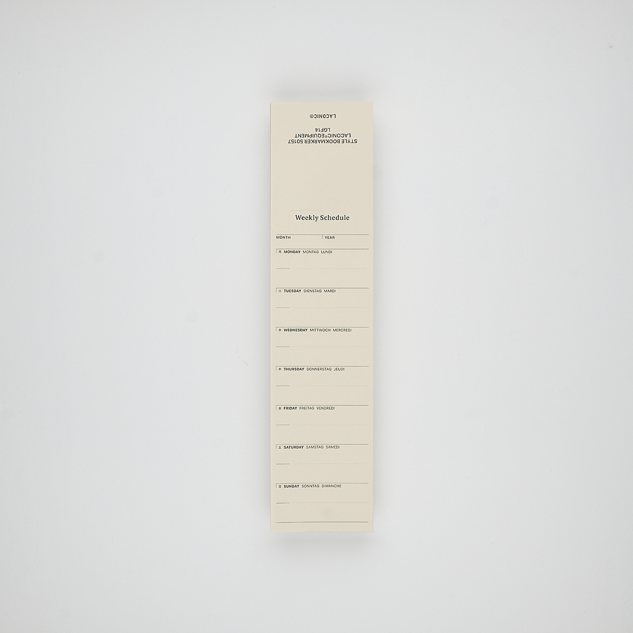 Laconic Lesezeichen Weekly Schedule (24 St.)