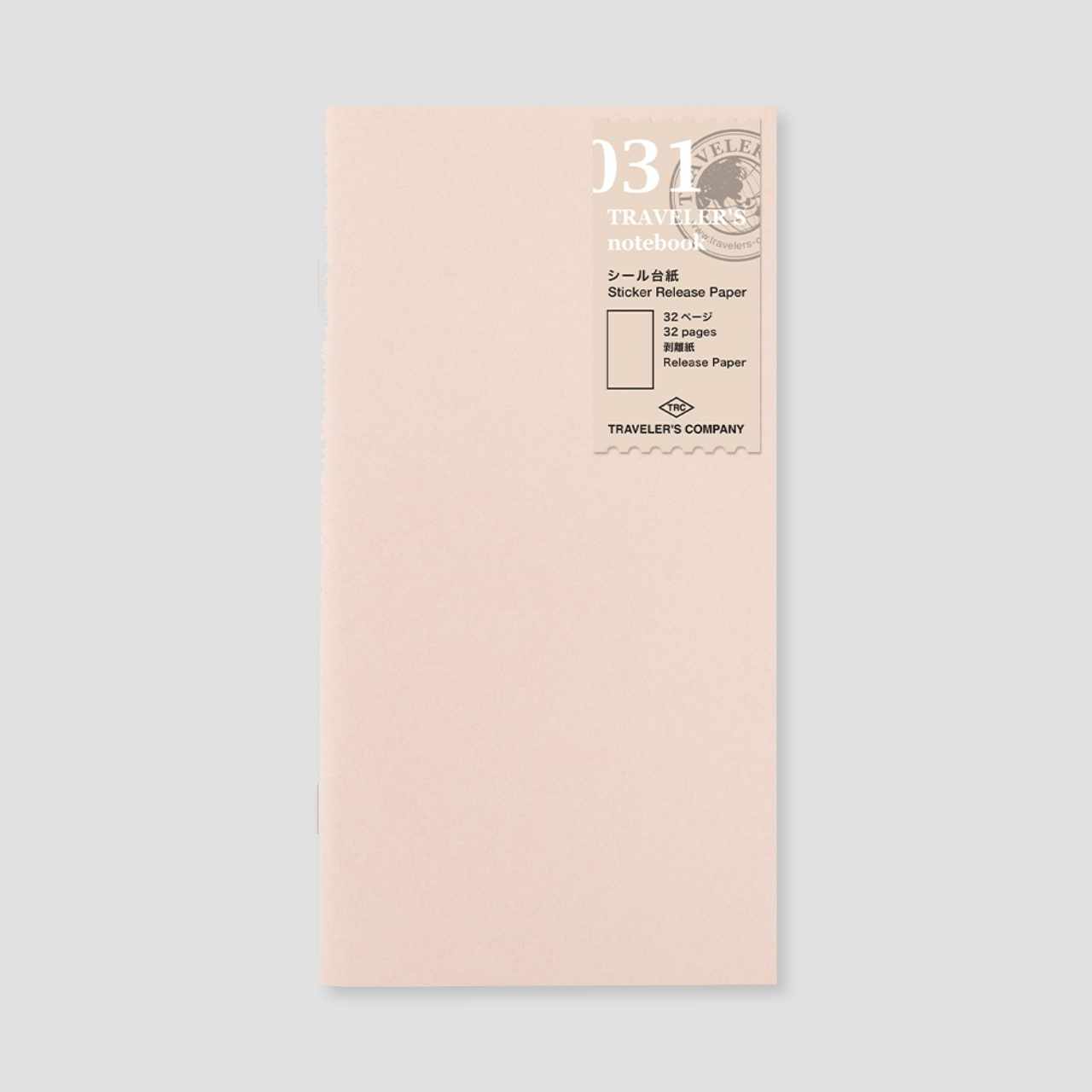Traveler's Notebook Regular "031" Trägerpapier für Aufkleber