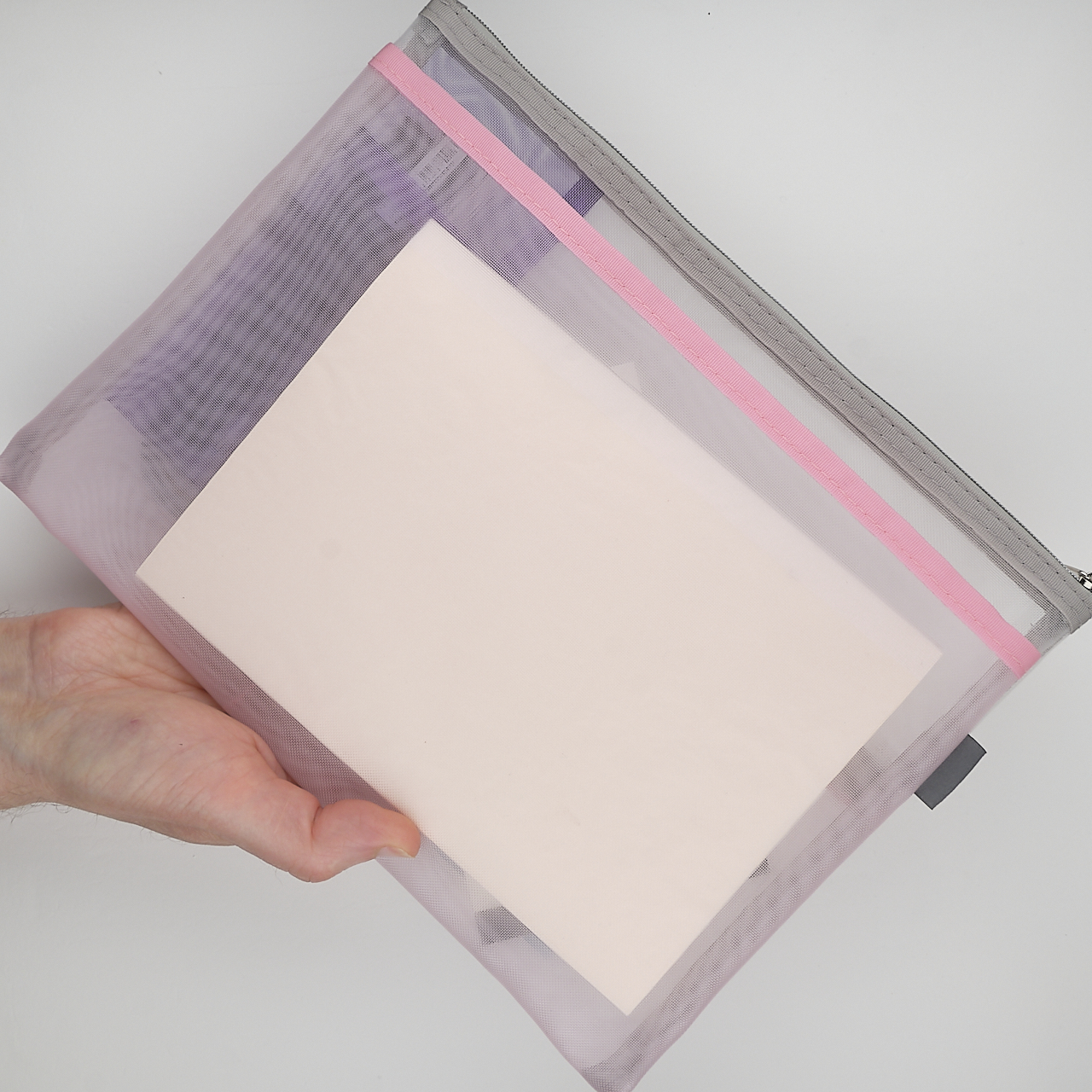 Midori Pen & Tool Pouch Mesh pink (B5)