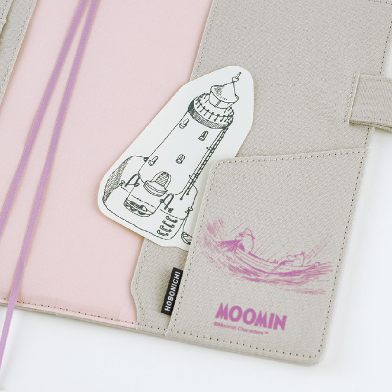 Hobonichi Cover Moomin: My Yard - Pink Gray (A5)