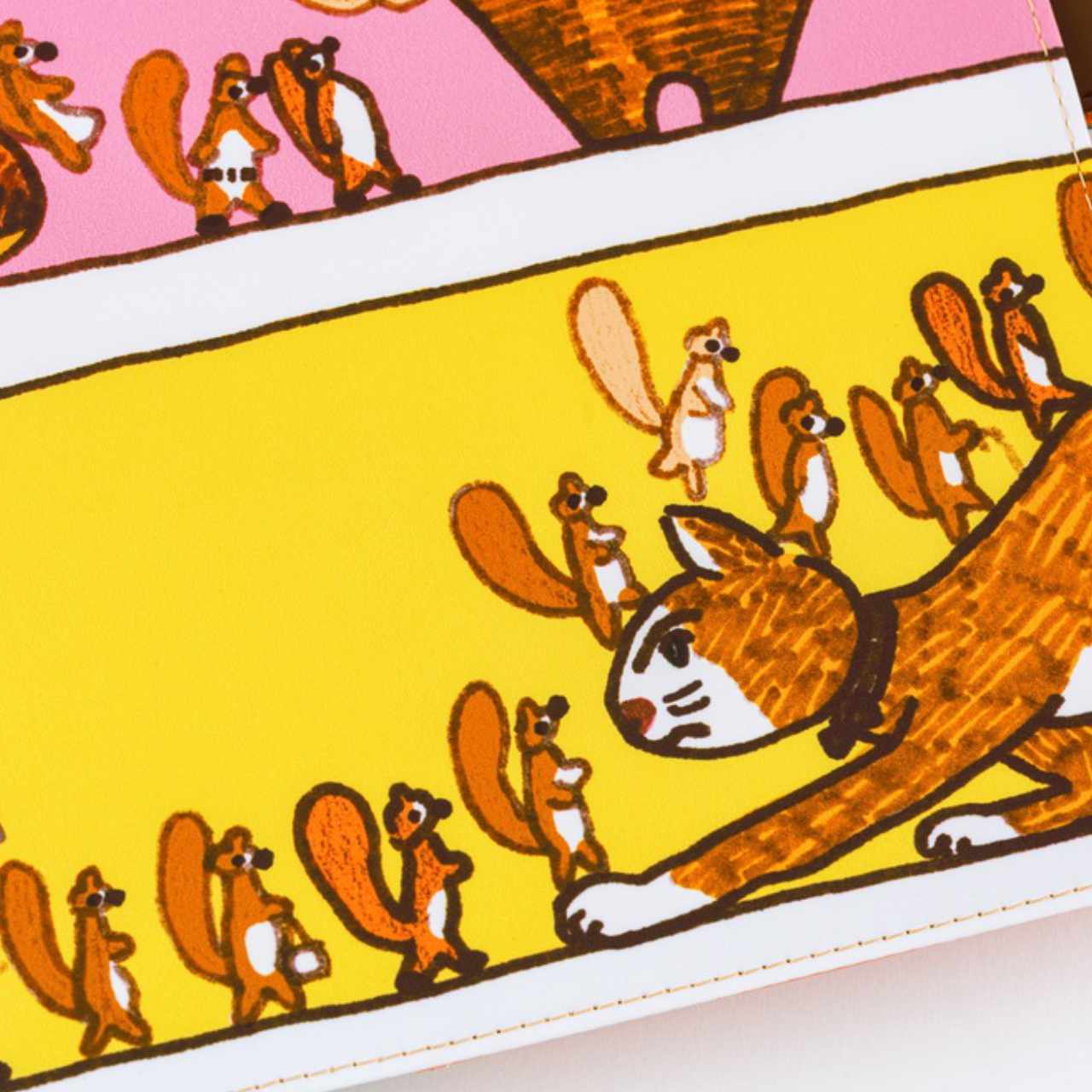 Hobonichi Cover 100%ORANGE: Where’s the Squirrel Going (A5)
