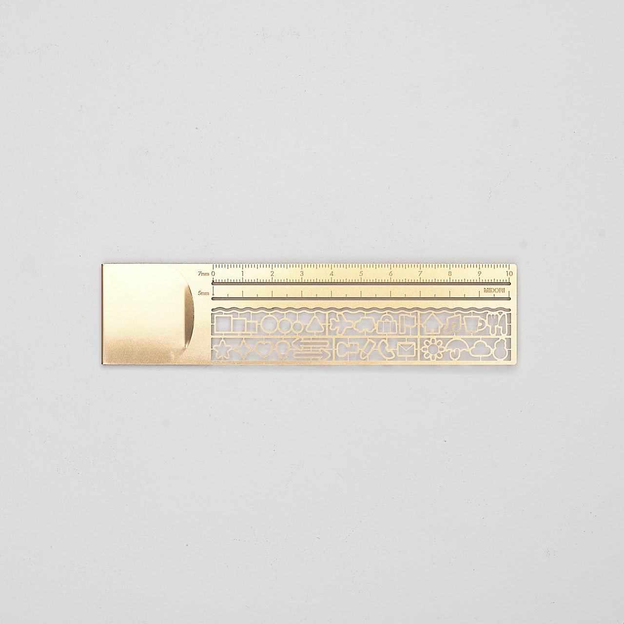 Midori Buchzeichen Messing-Schablone