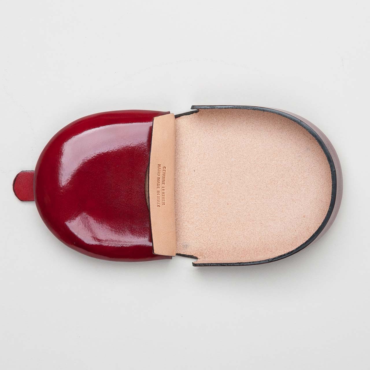Leder-Schüttelbörse mit Scheinefach rot