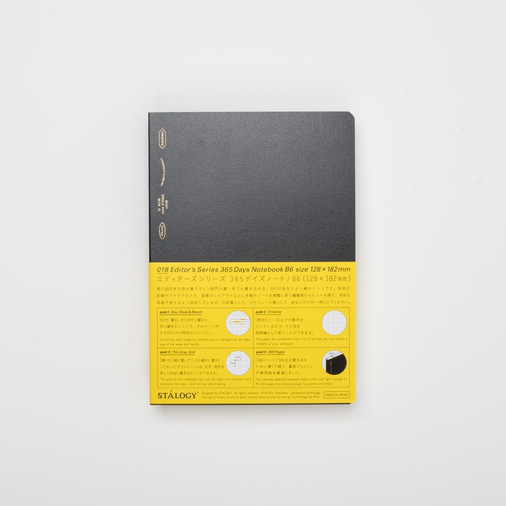 Stalogy Notizbuch 018 Editor's Series 365 Tage B6