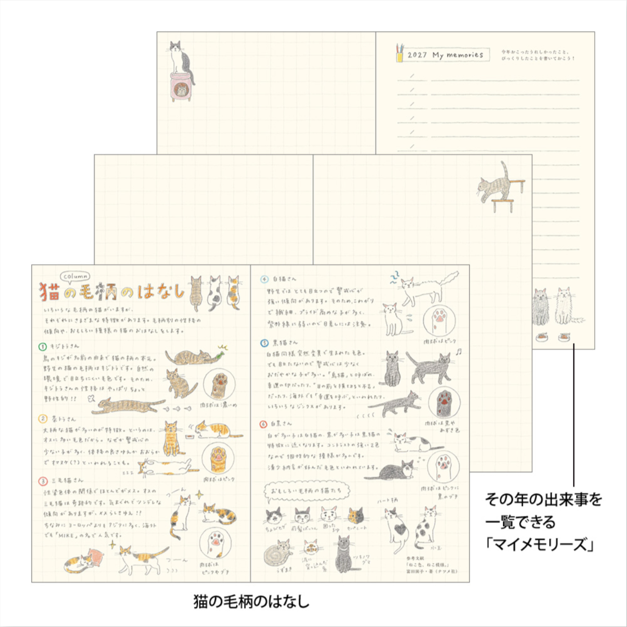 Midori Planer Pocket Diary Cat 2027 (B6)