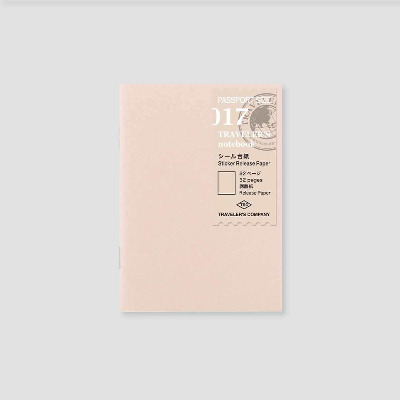 Traveler's Notebook Passport "017" Trägerpapier für Aufkleber