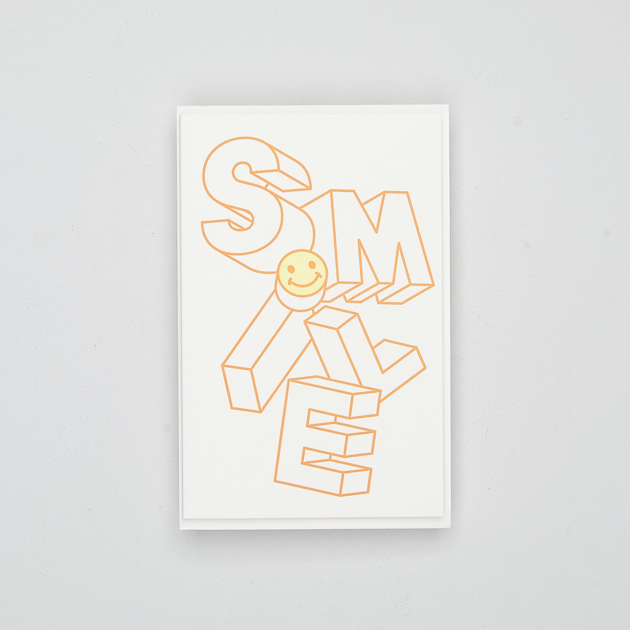 Letterpress 77 Klappkarte Smile