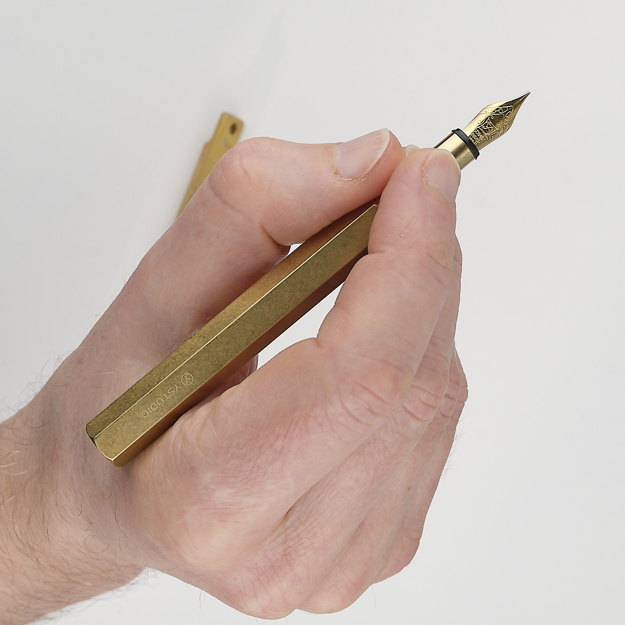 Ystudio Füller Classic Revolve Portable Fountain Pen Messing (F)