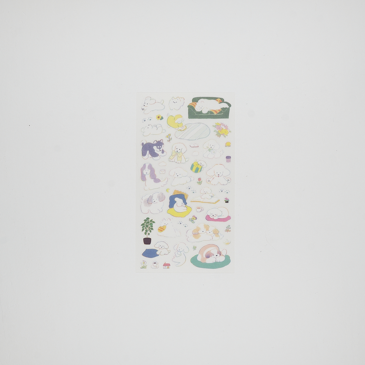 Midori Klebebilder Planner Stickers - White Dog (M)