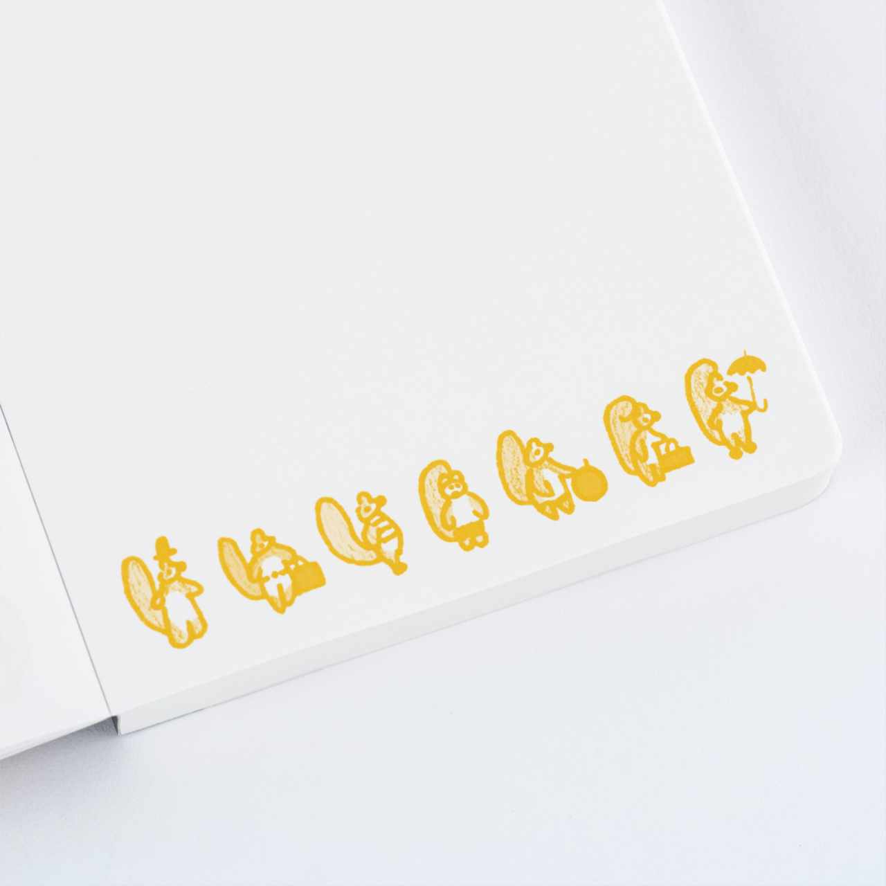 Hobonichi Paper(s) Memo Block 100%ORANGE: Squirrel Appears